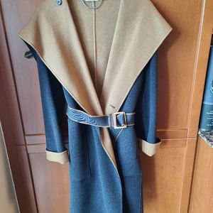 Deni Cler Wool Wrap Coat, size M